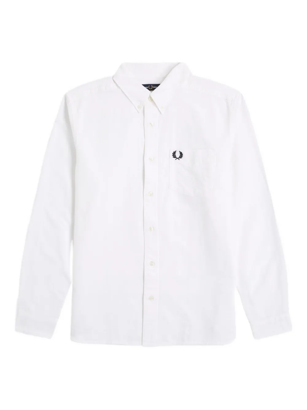 Fred Perry Overhemd met geborduurd logo Wit