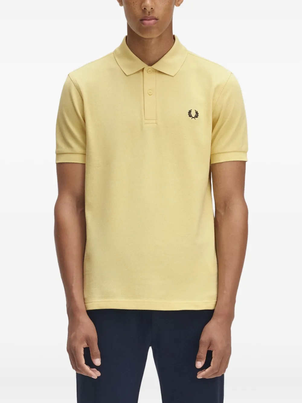 Fred Perry Poloshirt met geborduurd logo Geel