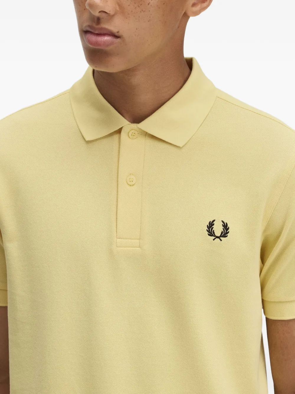 Fred Perry Poloshirt met geborduurd logo Geel