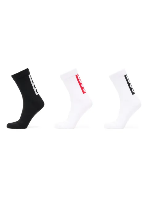 HUGO logo-print socks (pack of three)