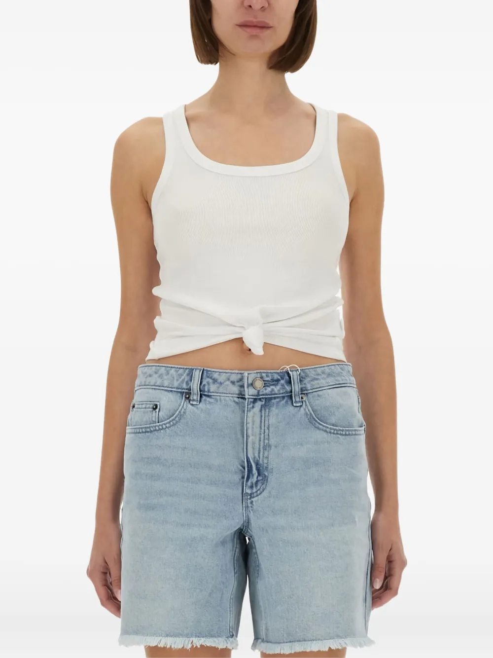 logo-plaque tank top
