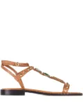 Ash jewel-embellished studded sandals - Brown