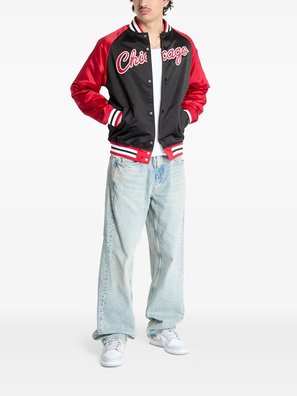 Mitchell & Ness embroidered varsity jacket | ボンバージャケット | Image 2