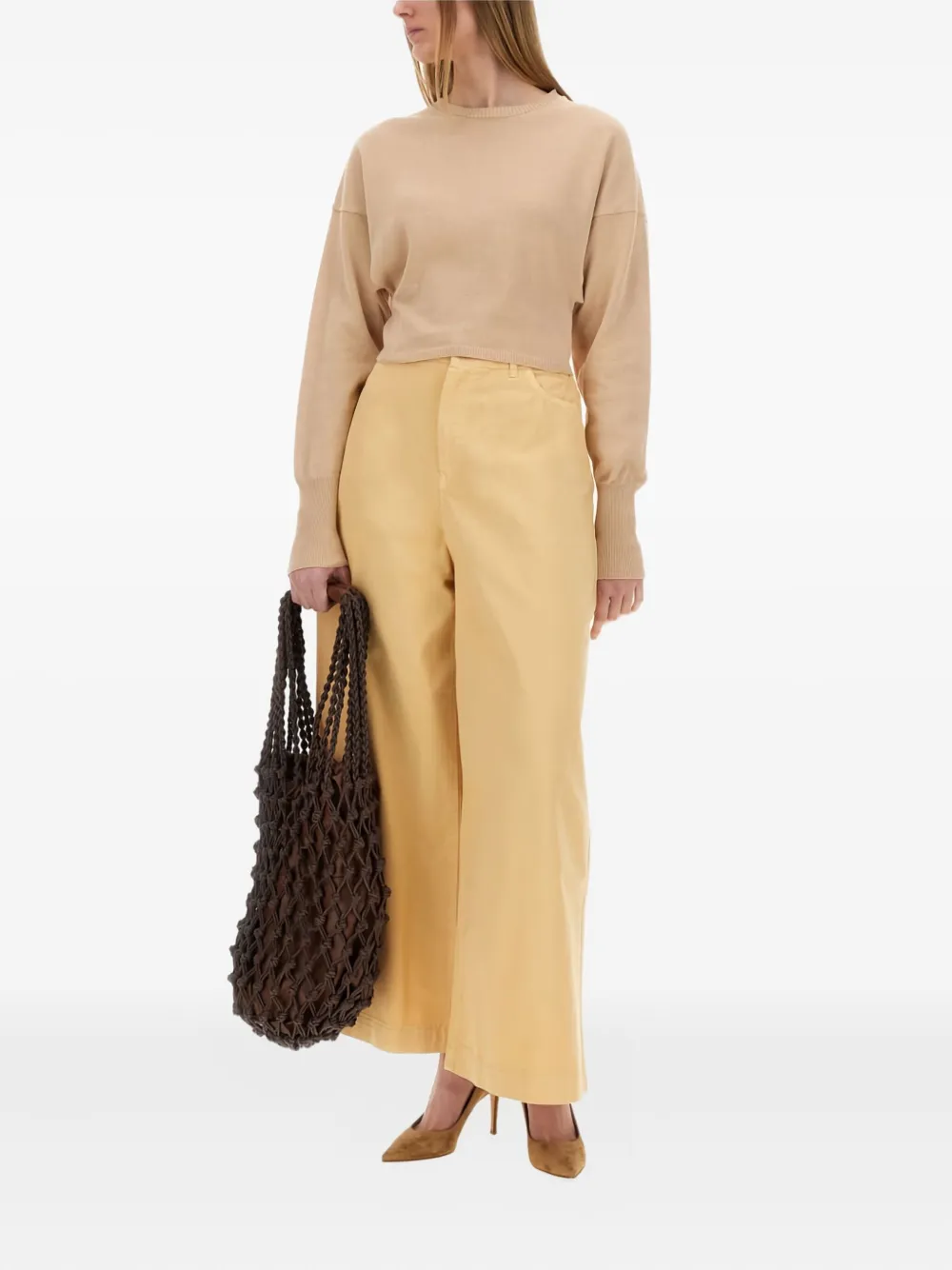 Alysi round-neck sweater Beige