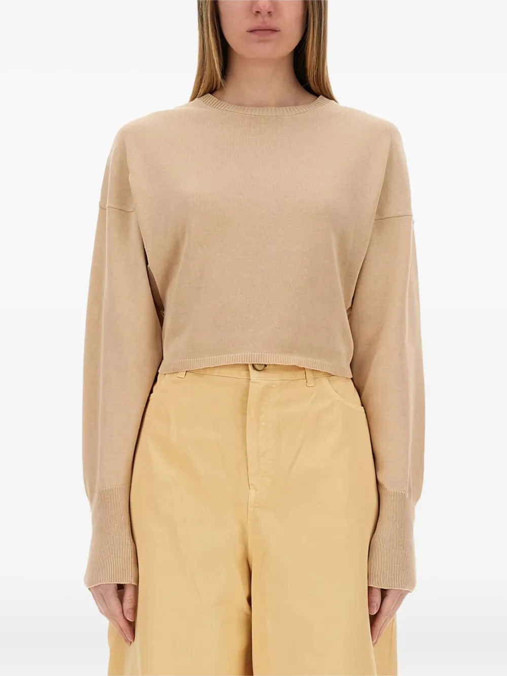 Alysi round-neck sweater Beige