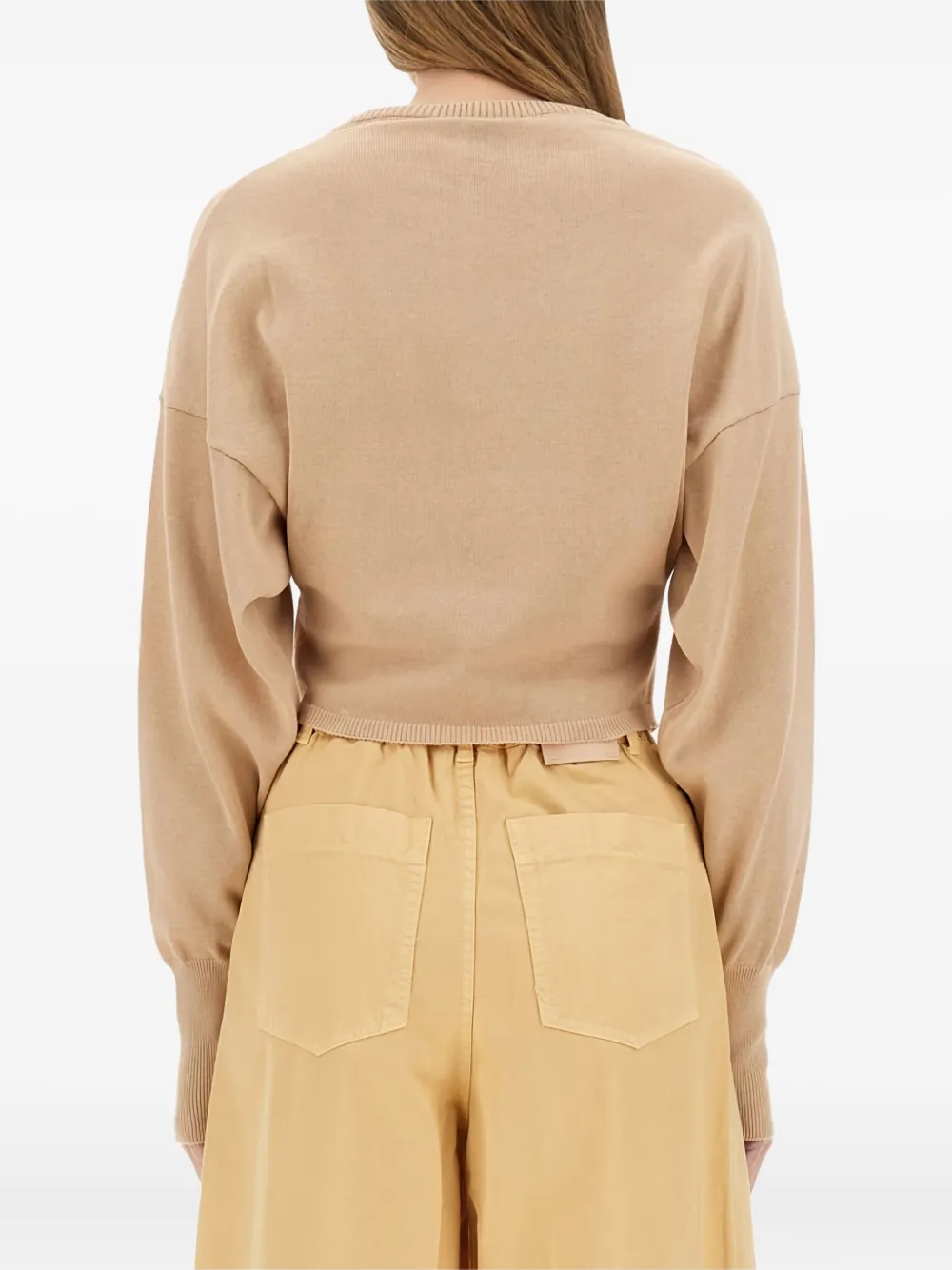 Alysi round-neck sweater Beige