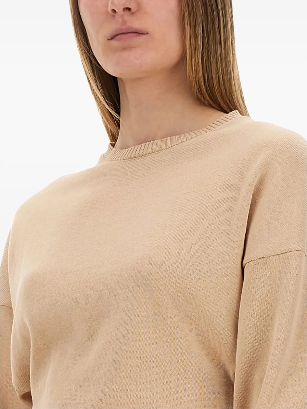 Alysi round-neck sweater Beige