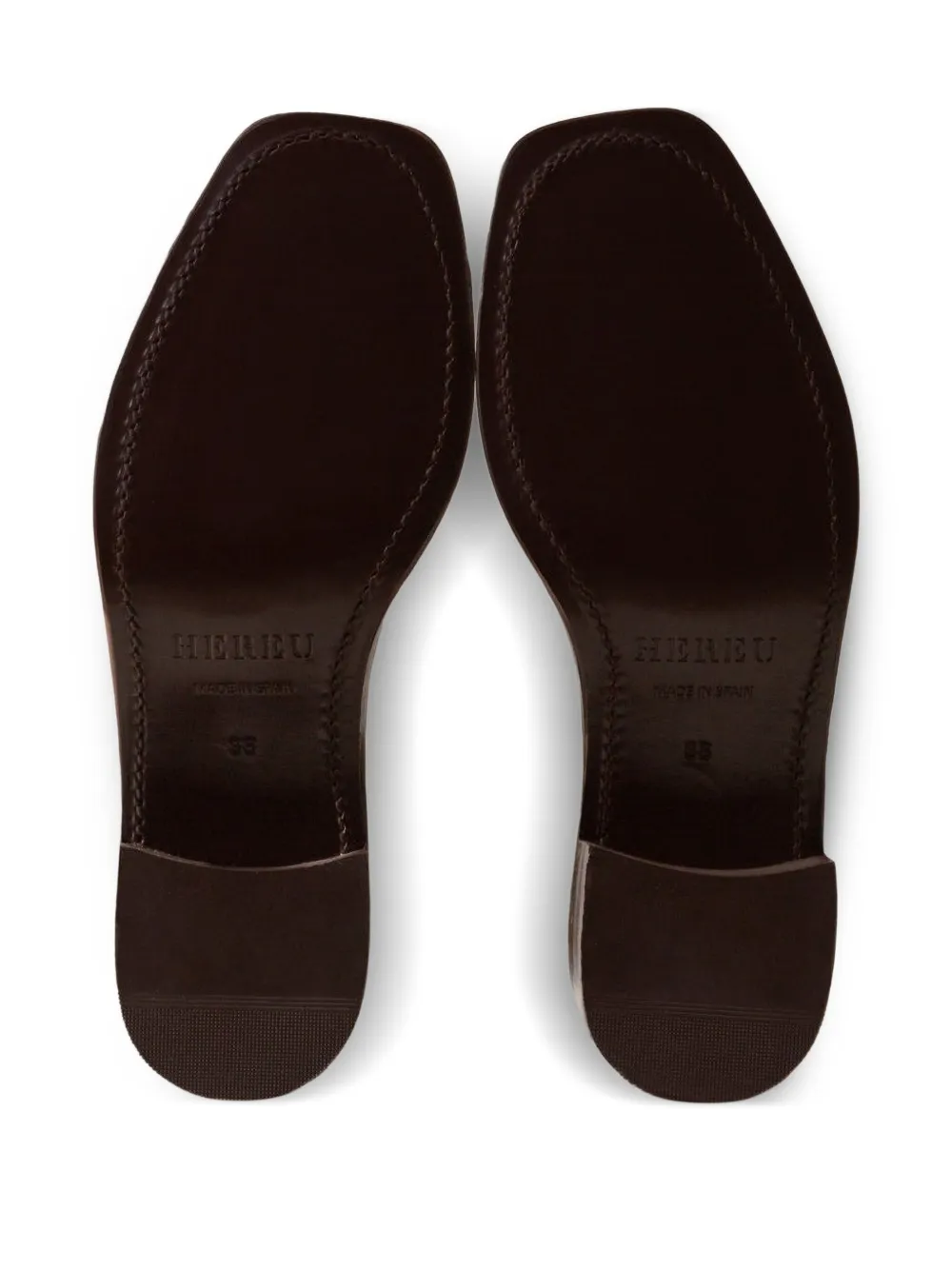 Hereu 50mm Picada buckle-fastening perforated pumps Brown