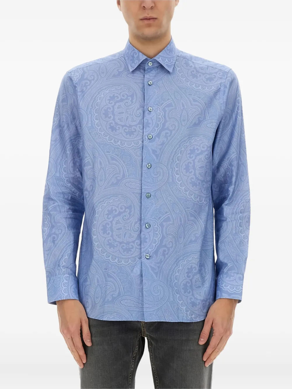 ETRO Overhemd met paisley-print Blauw
