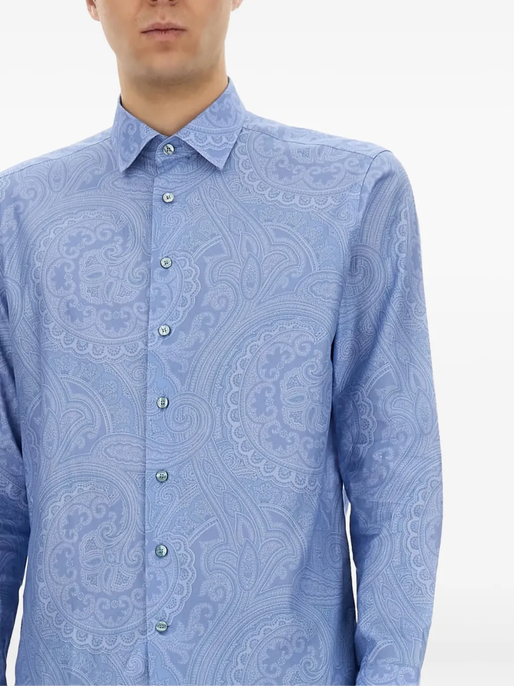 ETRO Overhemd met paisley-print Blauw