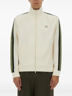 Fred Perry zip-up Track Jacket | Neutrals | FARFETCH JO
