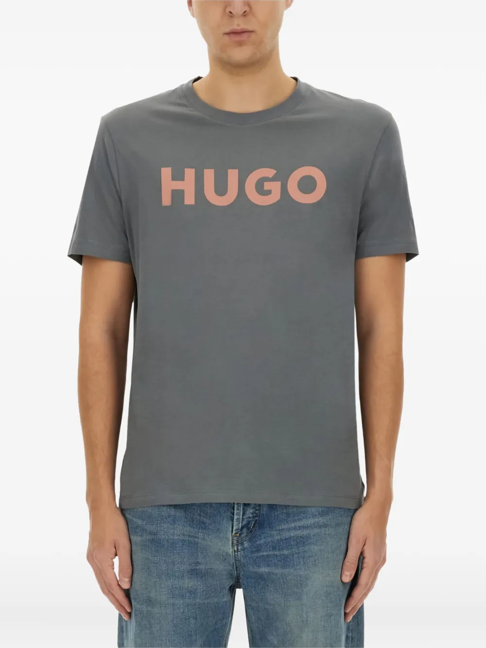 HUGO logo-print T-shirt | Grey | Image 1