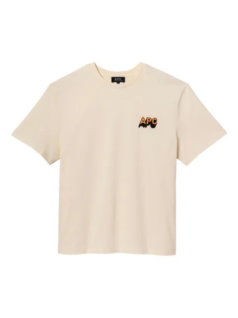A.P.C. playera con logo estampado