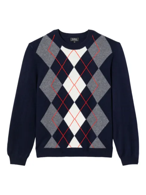 A.P.C. argyle-pattern sweater