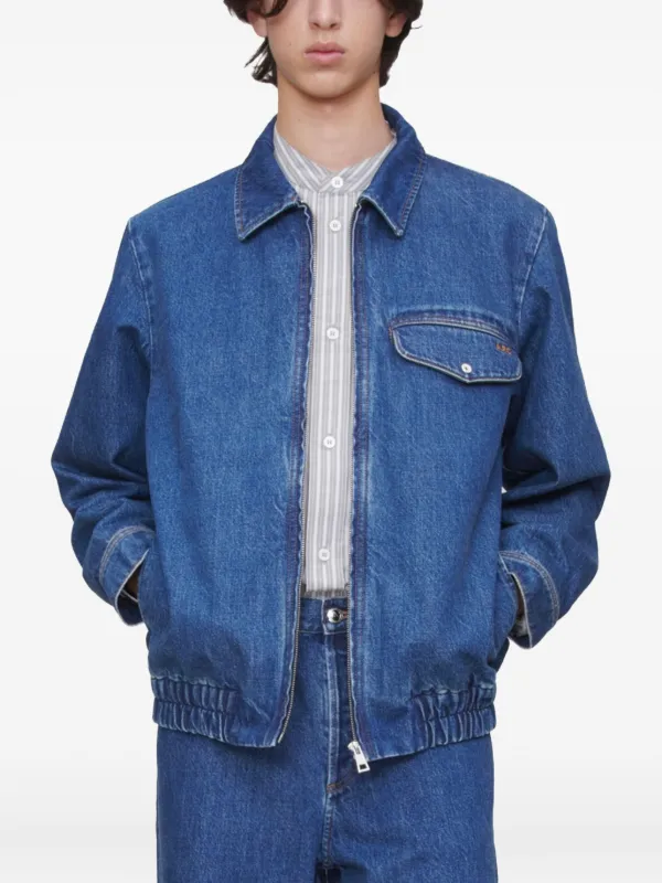 A.P.C. ダークブルー 2nd Denim Trucker Jacket A.P.C. ダークブルー 2nd Denim Trucker Jacket - メルカリ