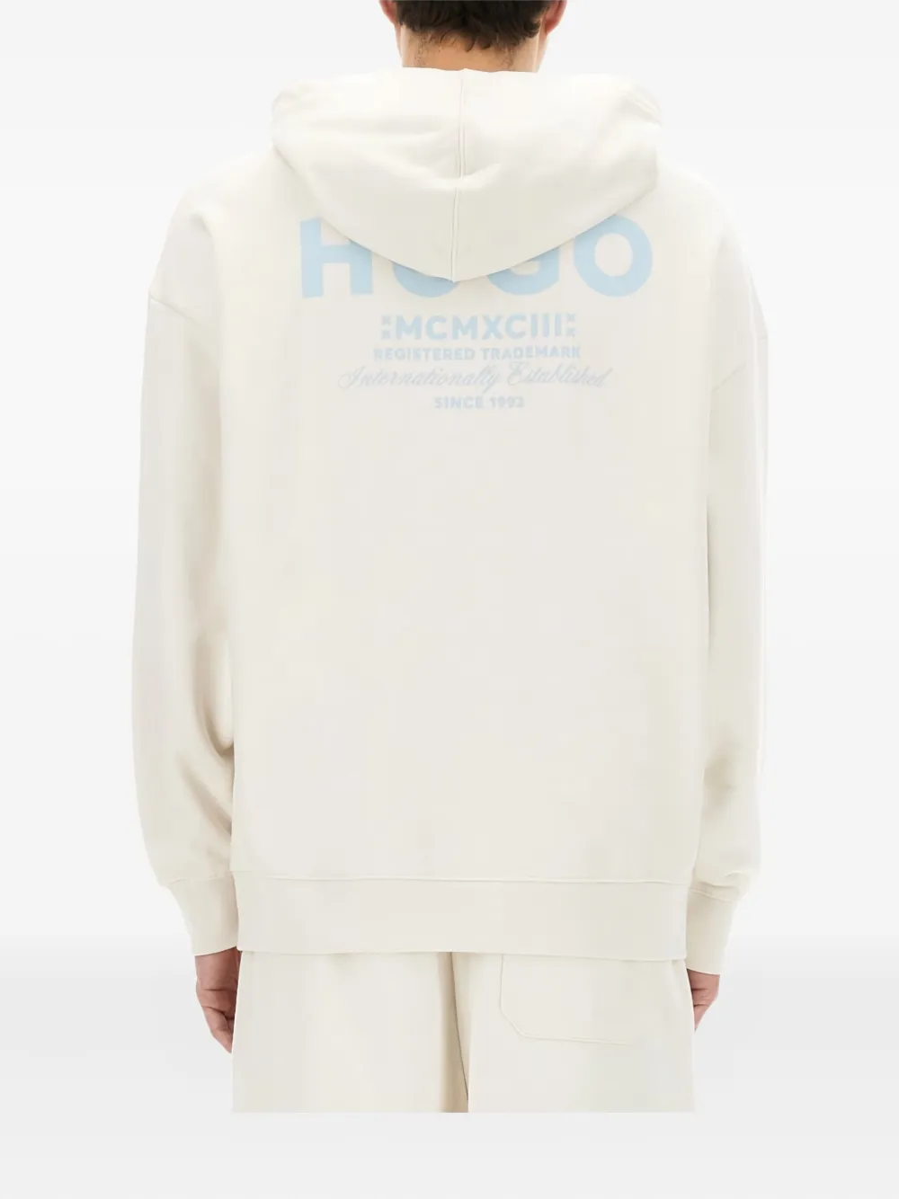 BOSS Hoodie met logoprint Wit