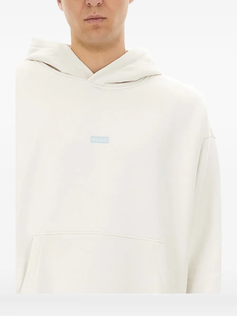 BOSS Hoodie met logoprint Wit