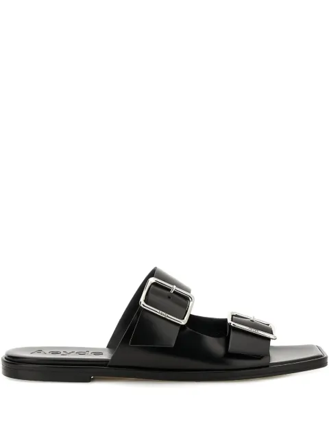 Aeyde Tonya double-buckle leather sandals