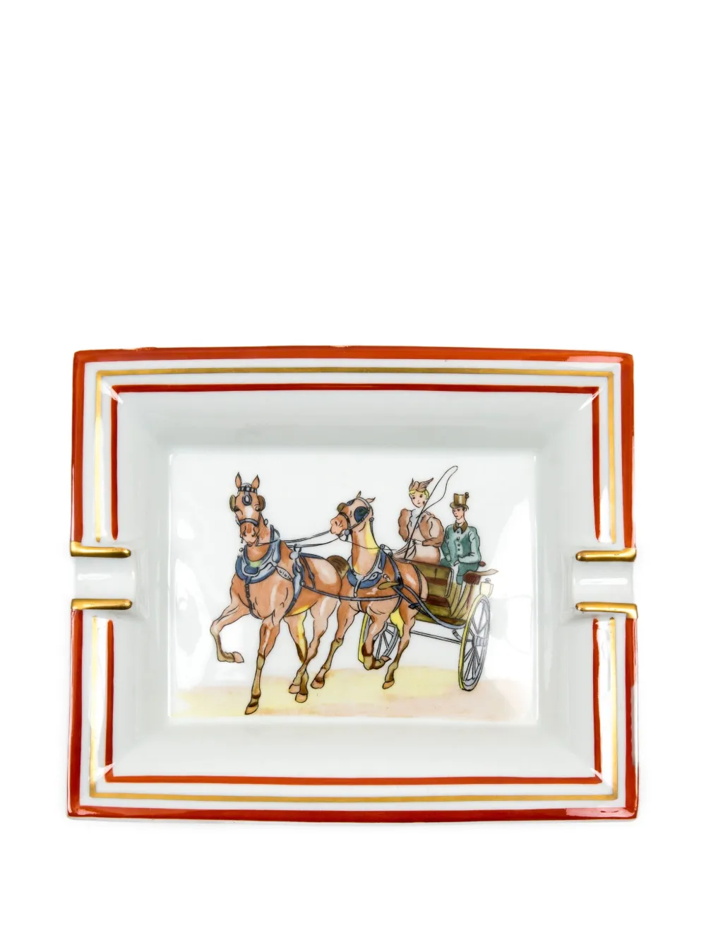 Hermès Pre-Owned 1980s carriage Horse ashtray | White | Image 1