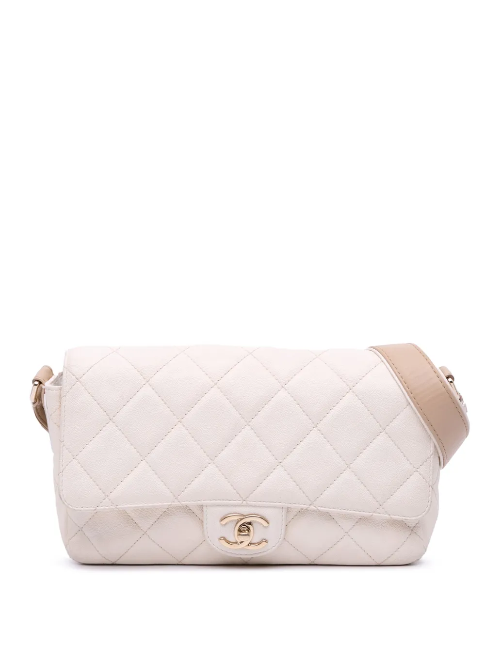 CHANEL Pre-Owned 2020 ミディアム ココマーク マトラッセ キャビア バックルストラップ メッセンジャー CHANEL Pre-Owned 2020 ミディアム ココマーク マトラッセ キャビア バックルストラップ メッセンジャー