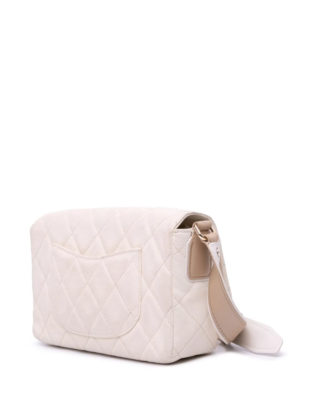 Pre-owned Chanel 2020 Medium Cc Quilted Caviar Buckle Strap Messenger Bag Shoulder Bag