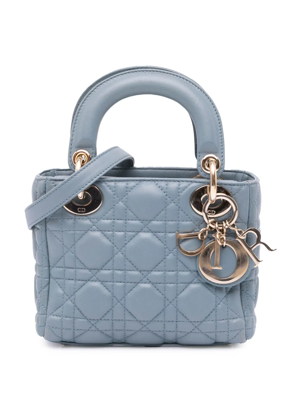 Christian Dior Pre-Owned 2017 Mini Lambskin Cannage Lady Dior satchel Christian Dior Pre-Owned 2017 Mini Lambskin Cannage Lady Dior satchel