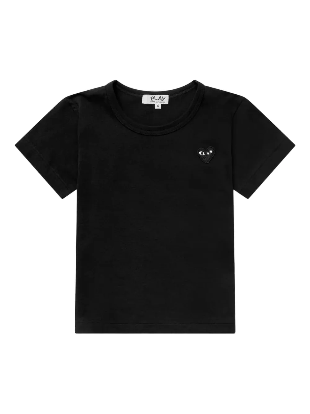 Comme Des Garçons Play Kids T-shirt met hartpatroon Zwart