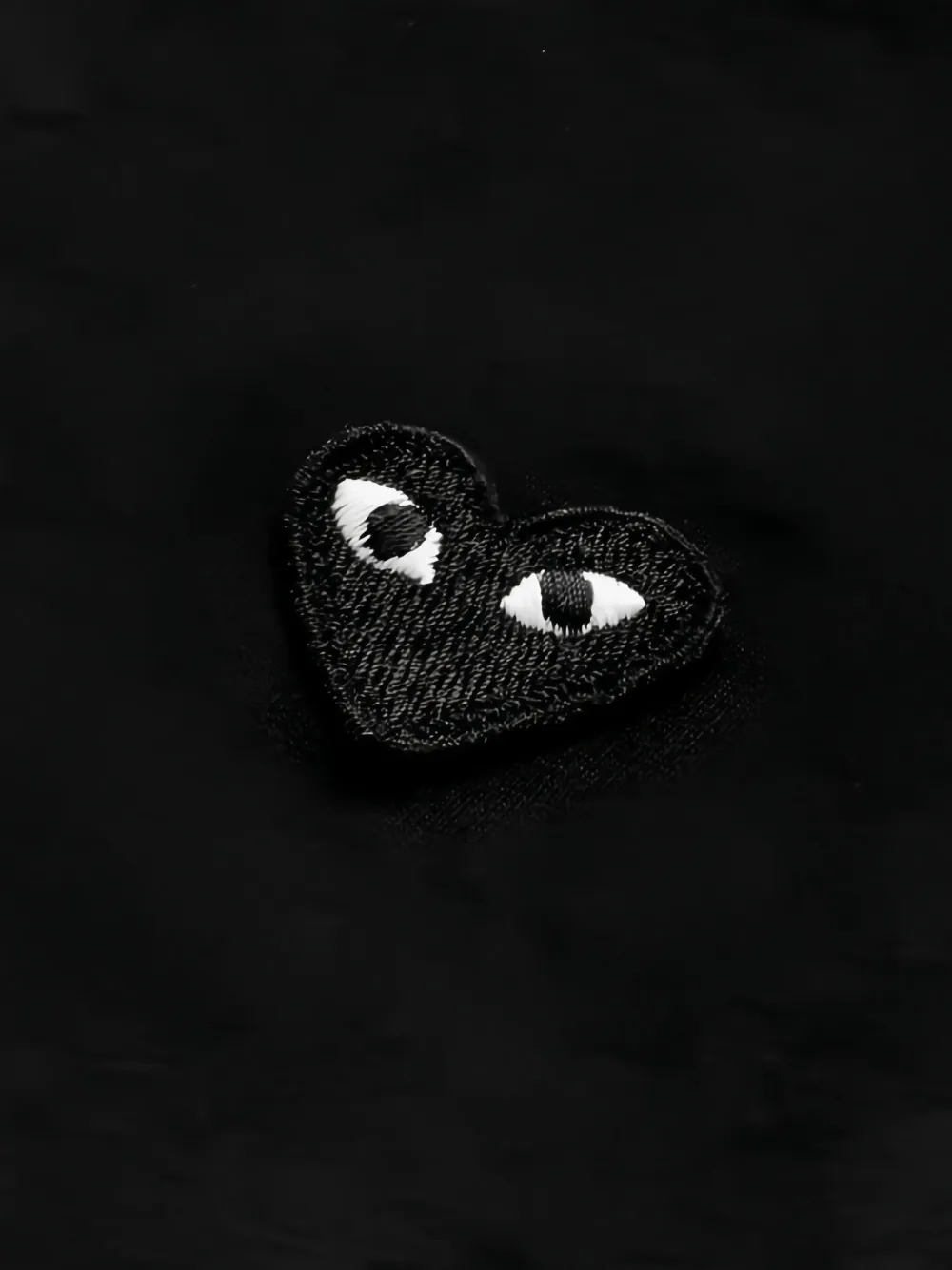 Comme Des Garçons Play Kids T-shirt met hartpatroon Zwart