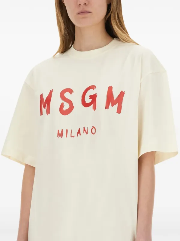 MSGM ロゴ Tシャツワンピース | ニュートラル | FARFETCH JP
