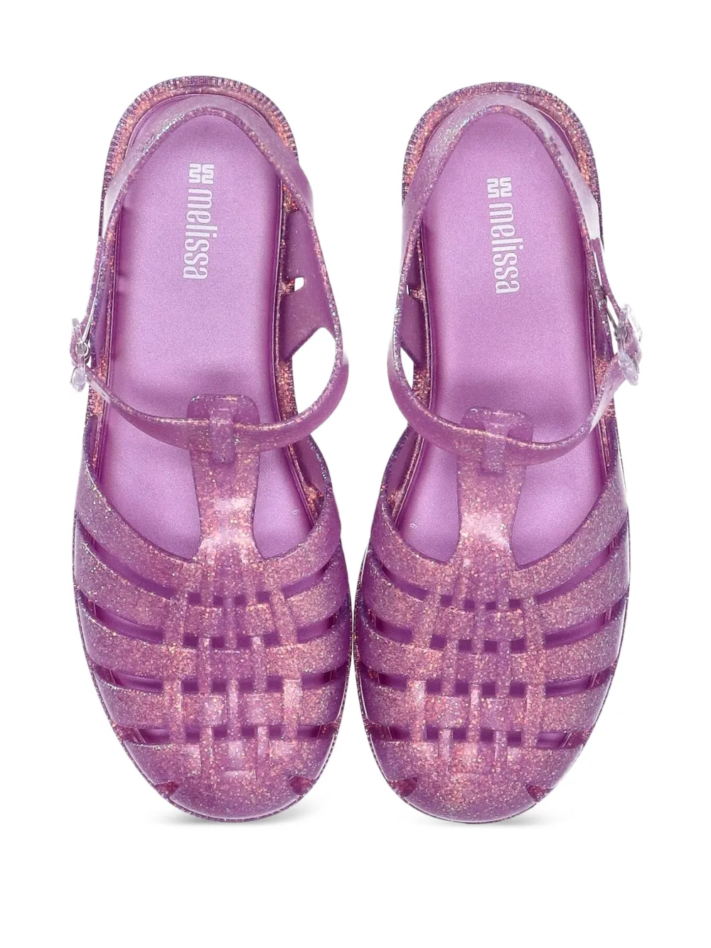 Melissa Possession glitter strappy sandals Pink