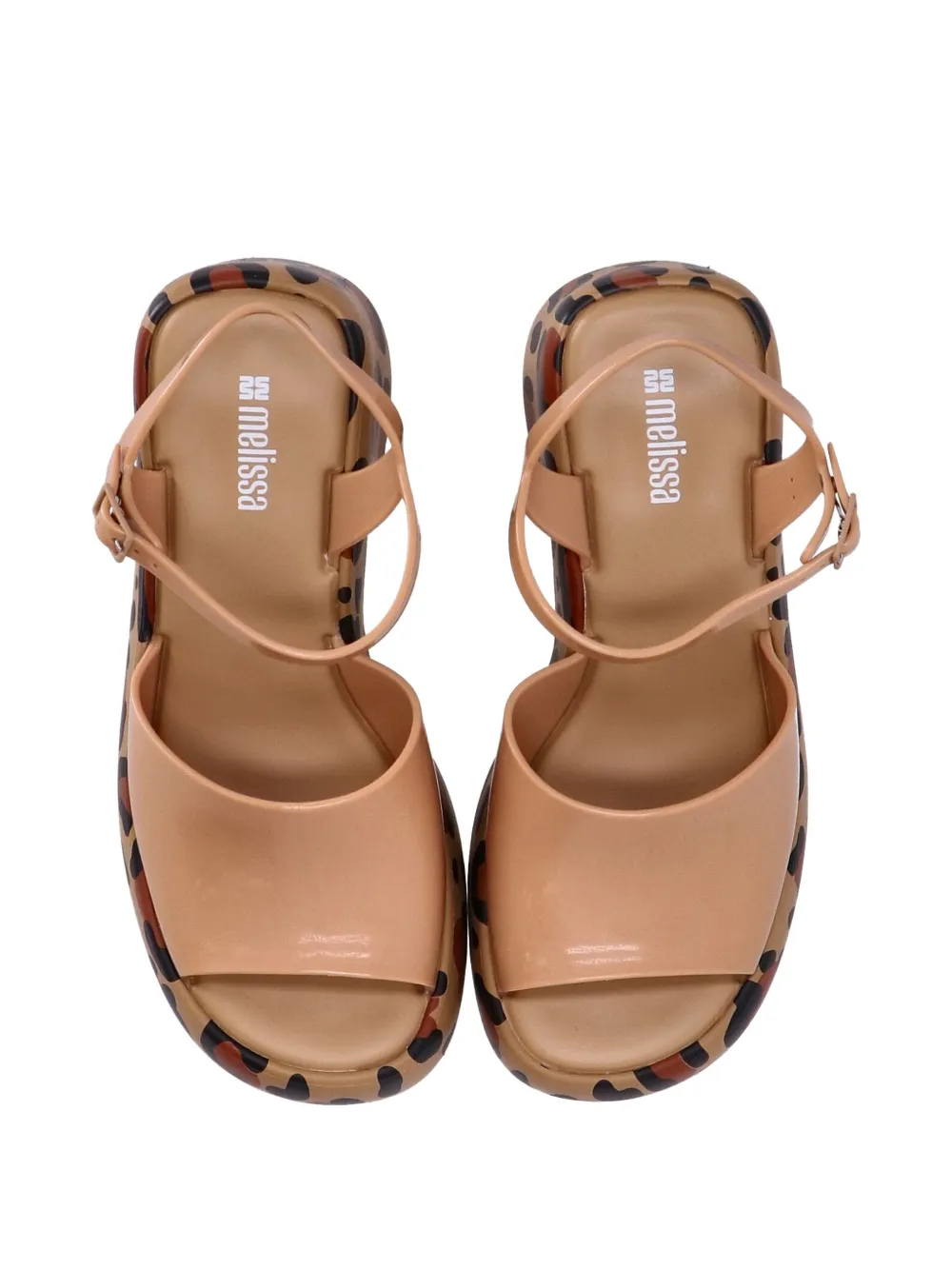 Melissa 90mm Lina leopard-print platform sandals Neutrals