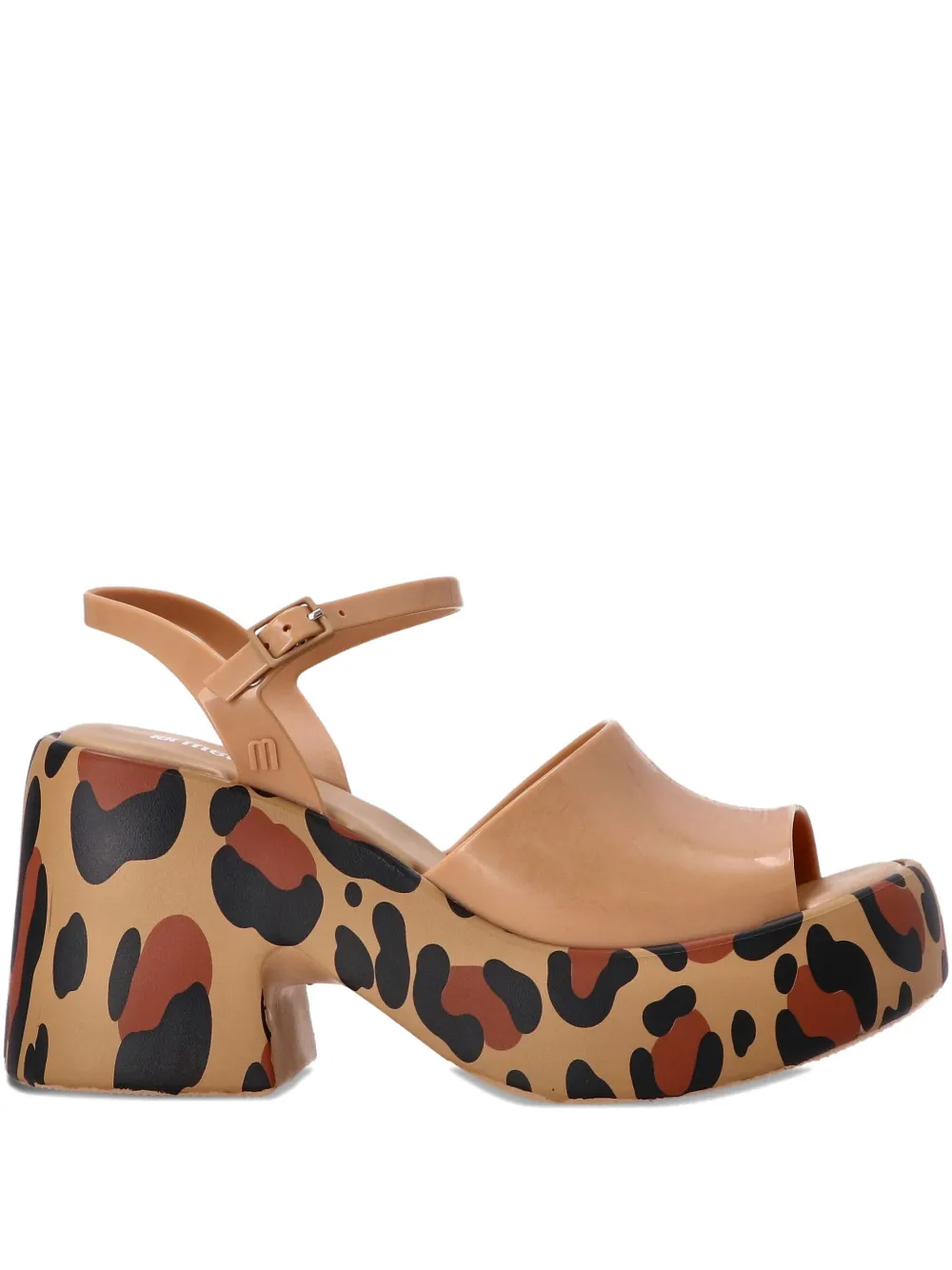 Melissa 90mm Lina leopard-print platform sandals Neutrals
