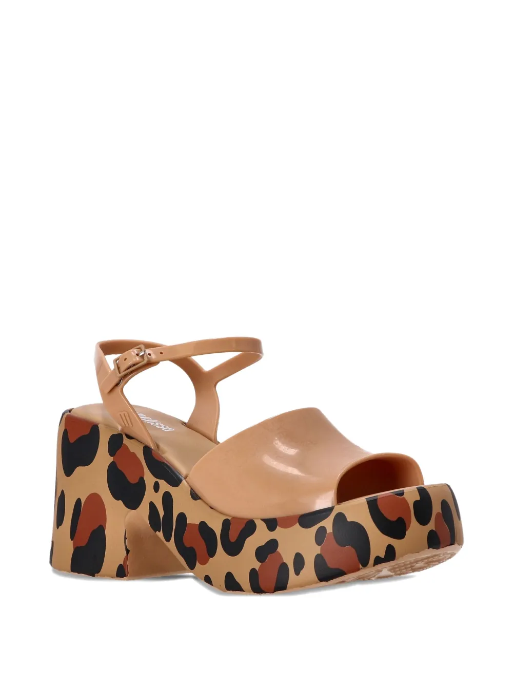 Melissa 90mm Lina leopard-print platform sandals Neutrals