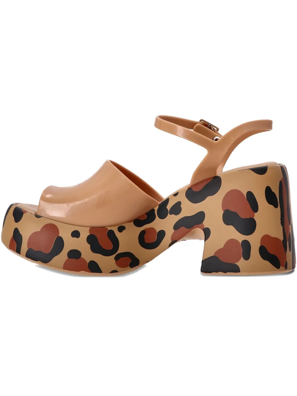Melissa 90mm Lina leopard-print platform sandals Neutrals