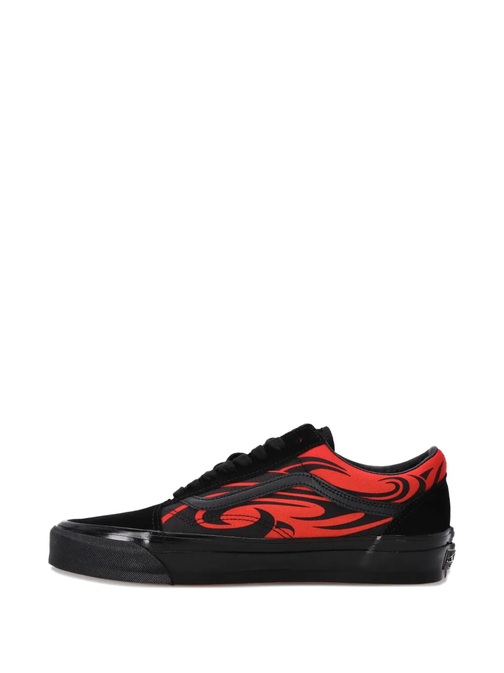 Vans flame-embellished low-top sneakers Black