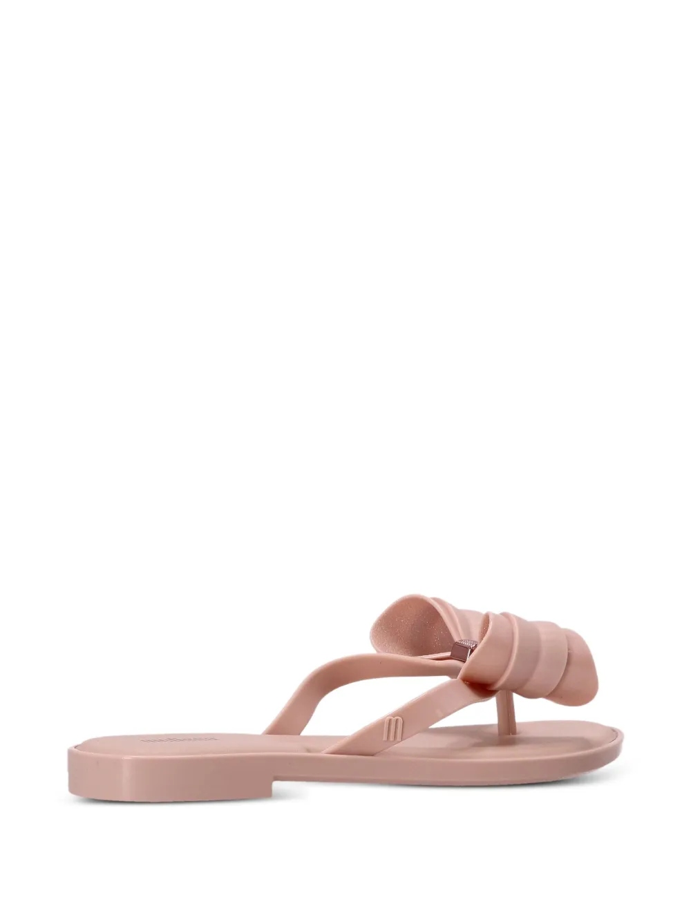 Melissa Slim V bow-embellished flip flops Roze
