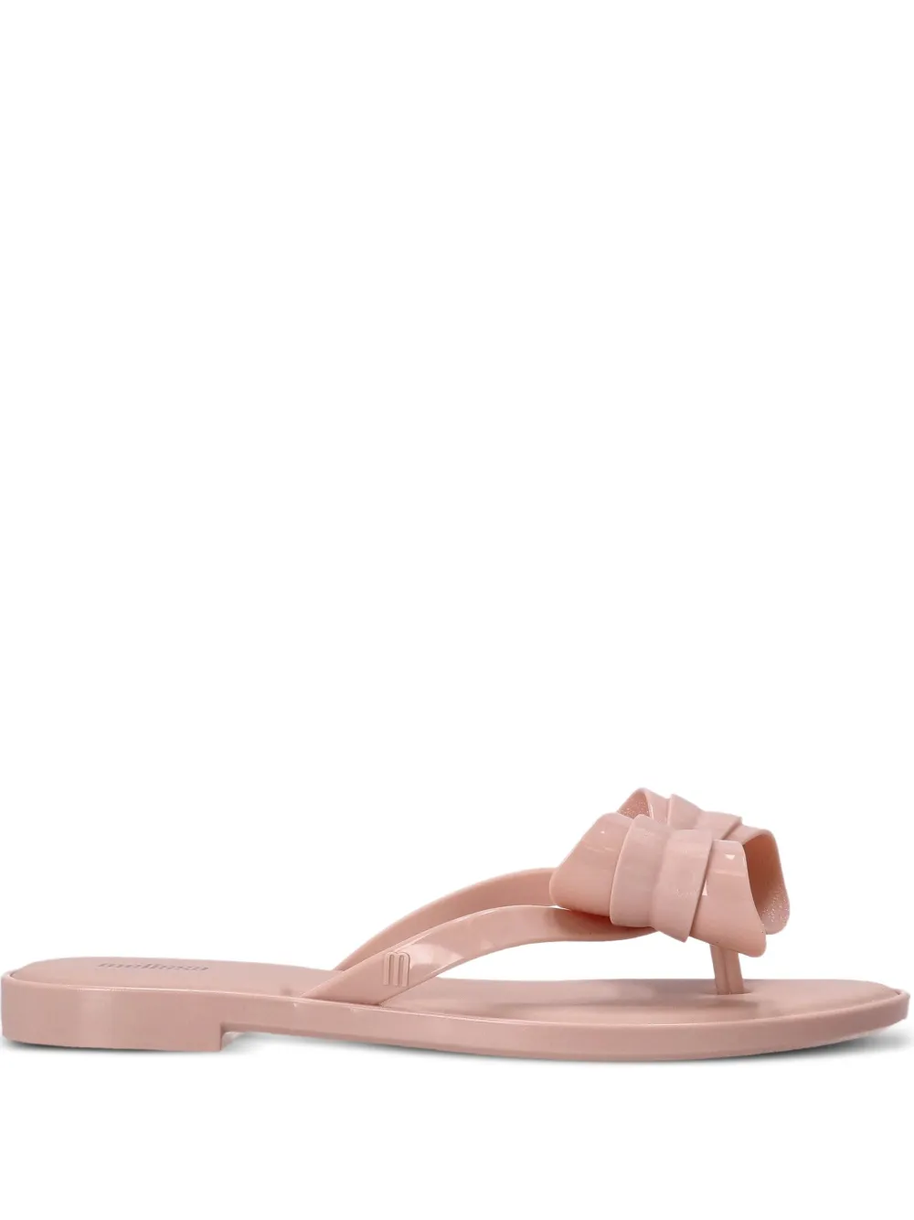 Melissa Slim V bow-embellished flip flops Pink