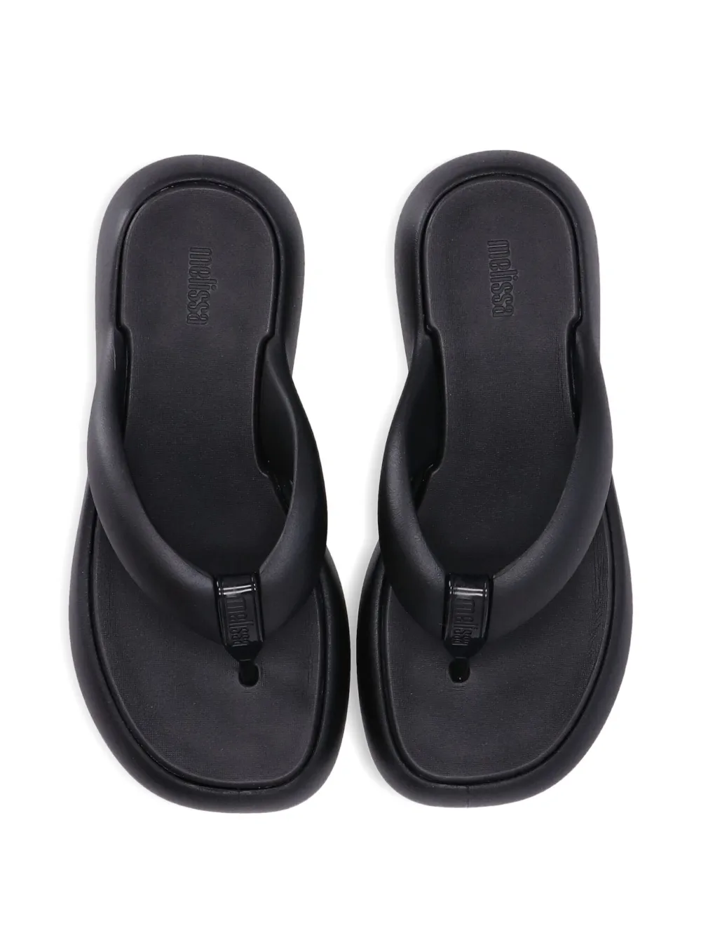 Melissa Free Fuzzy flip-flops Black