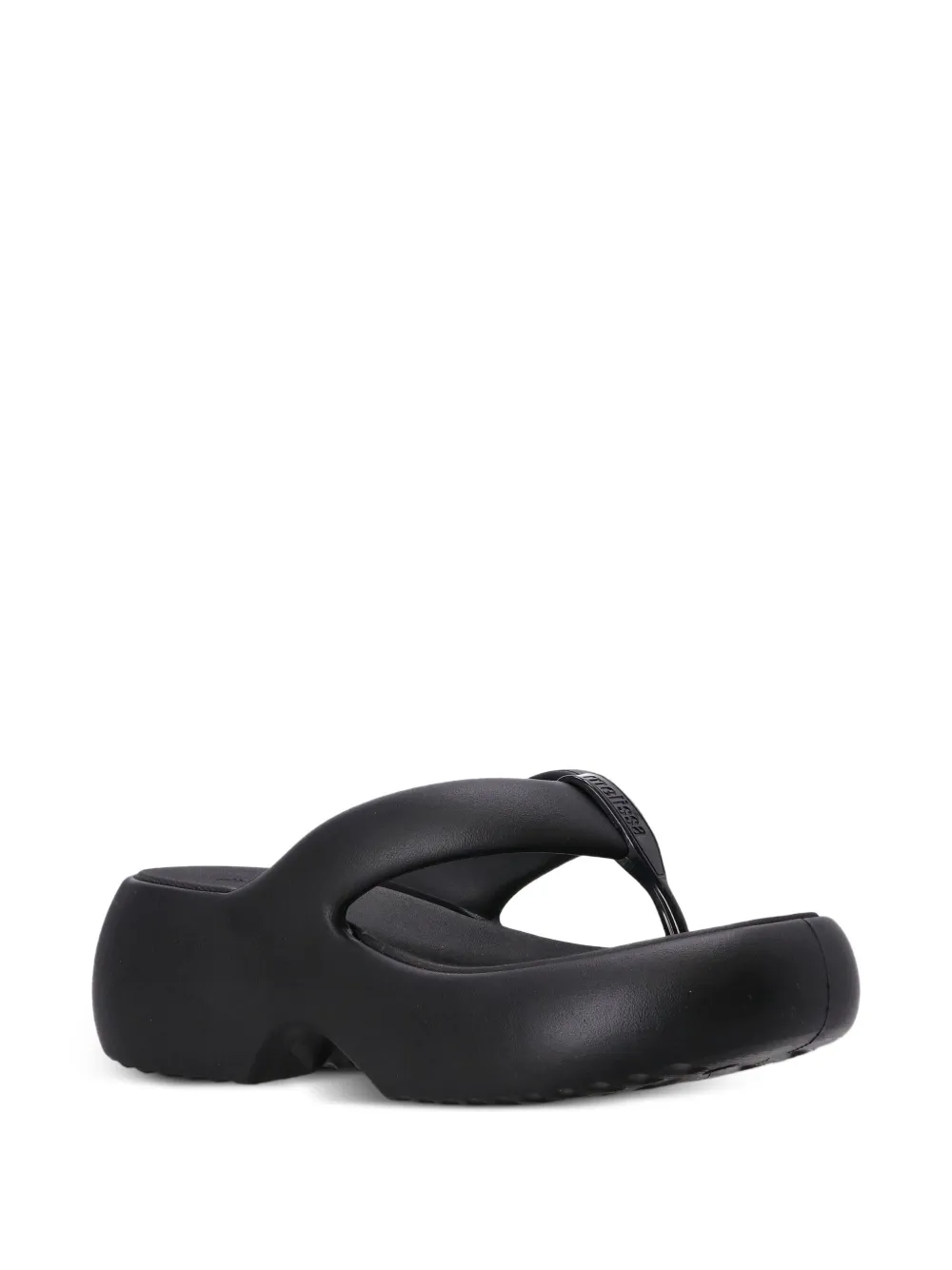 Melissa Free Fuzzy flip-flops Black
