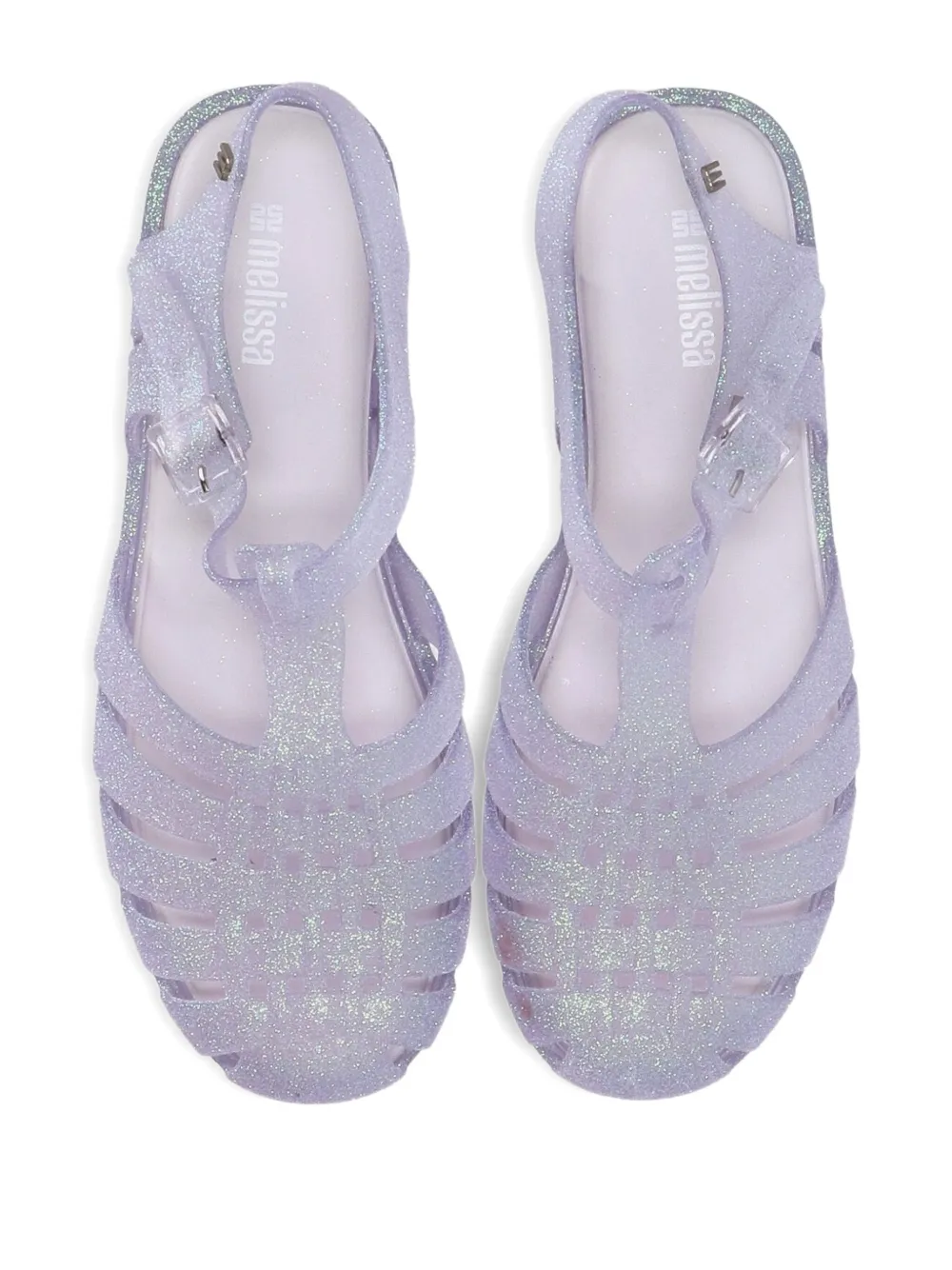 Melissa Possession glitter-embellished flat sandals Pink