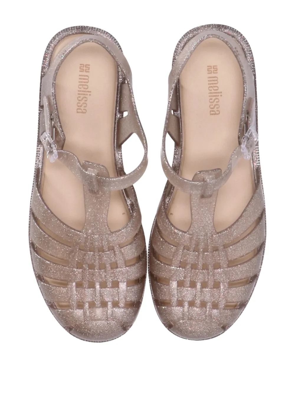 Melissa Possession glittered sandals Neutrals