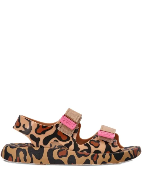 Melissa Mix Ad leopard-print flat sandals