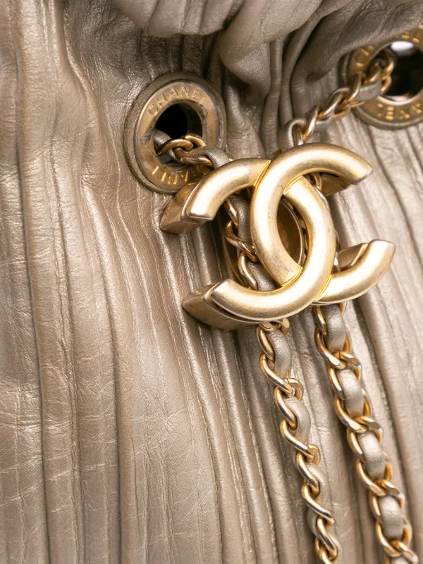 CHANEL Pre-Owned 2017-2018 スモール メタリック カーフスキン