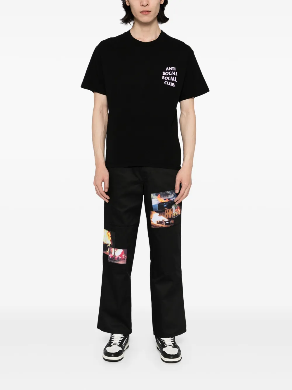Anti Social Social Club Mind Games Weathered T-shirt - Zwart