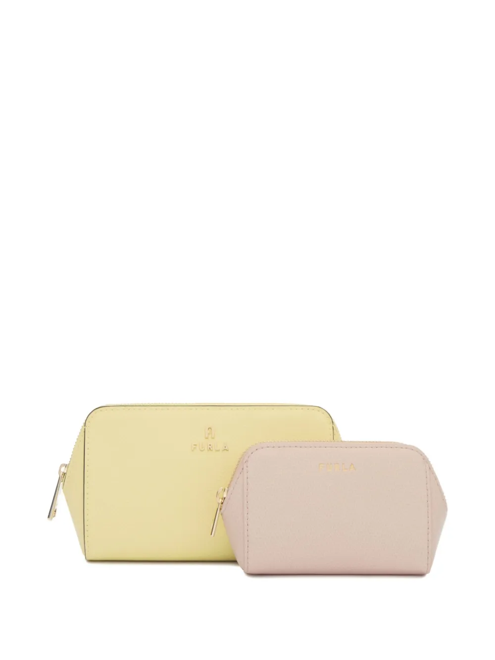 Furla Camelia Zip-top Make Up Bag In Yellow