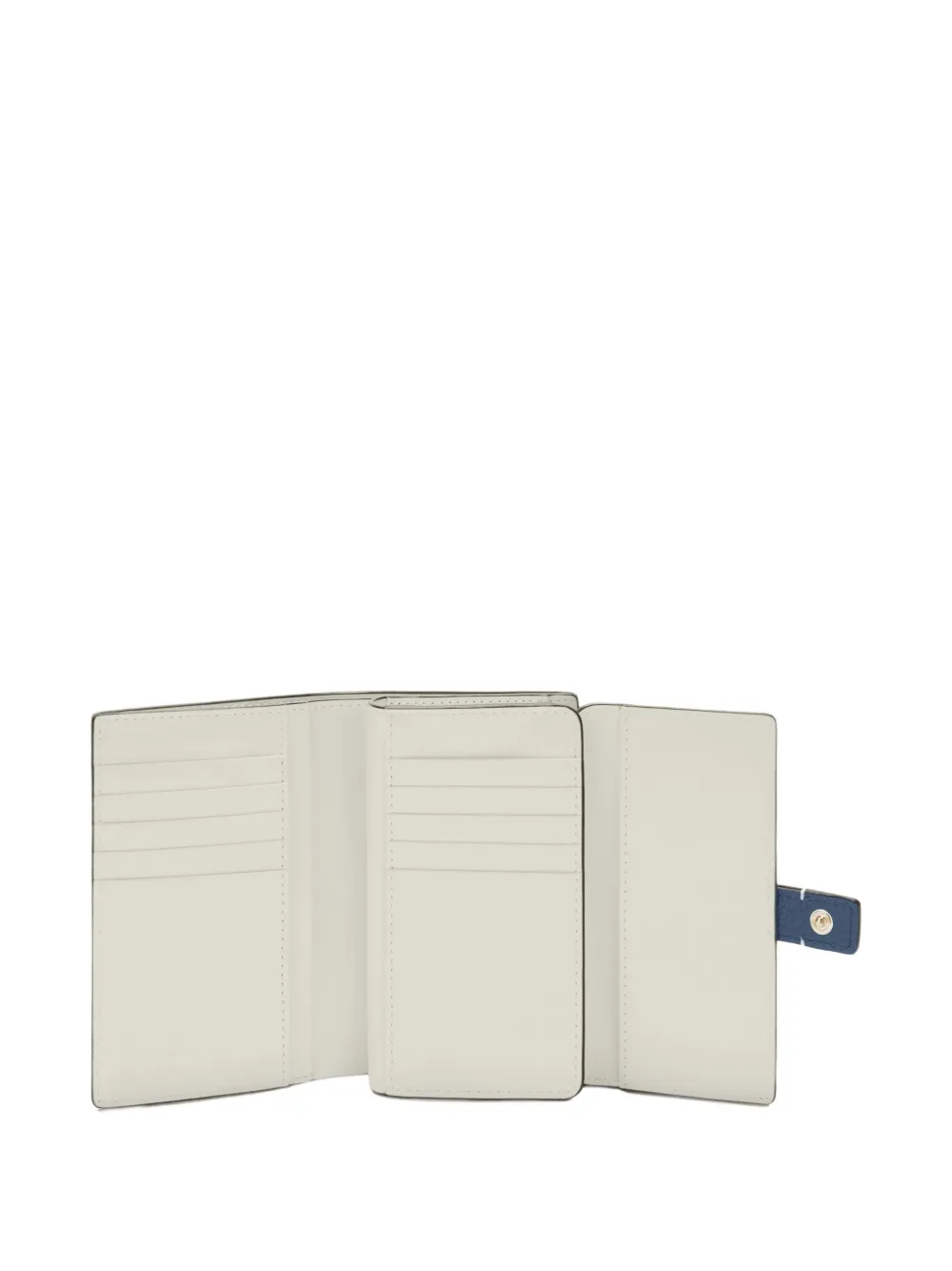 Furla Grazia Compact M Leather Two-tone Wallet In Blue