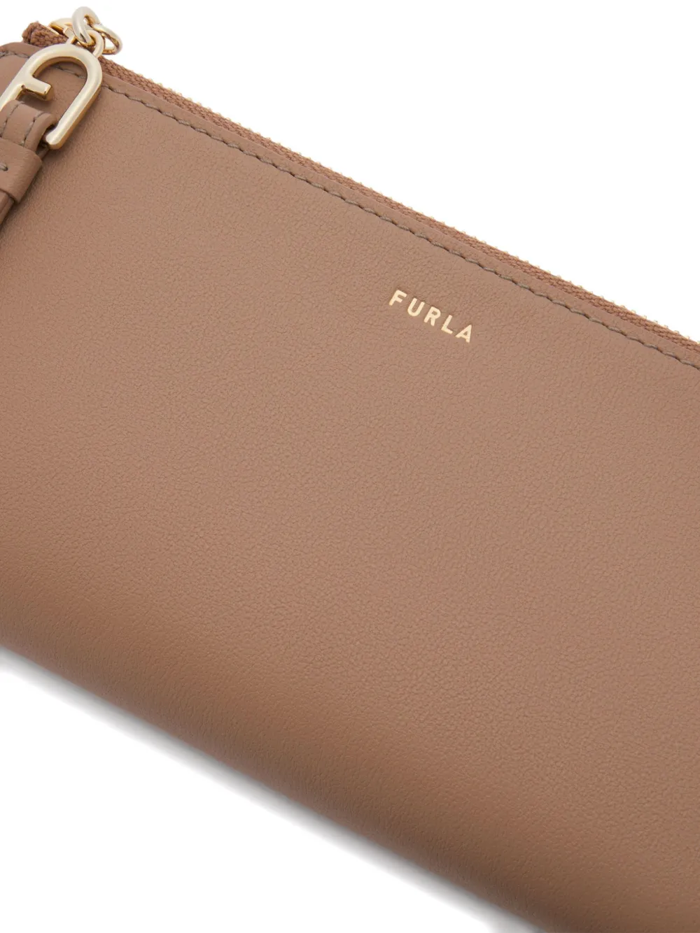 Furla Nuvola Zip-around Leather Wallet In Neutral