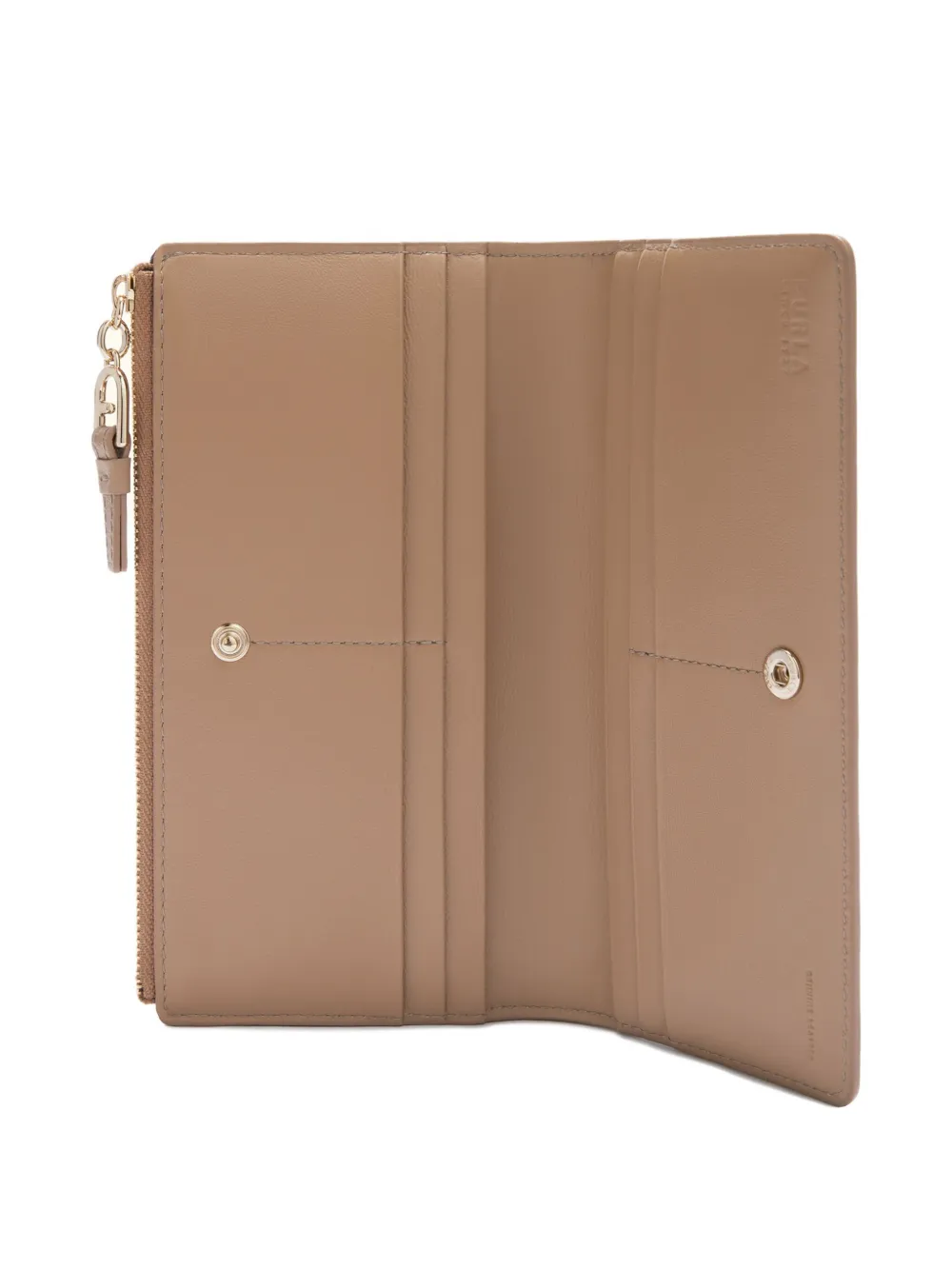 Furla Nuvola Zip-around Leather Wallet In Neutral