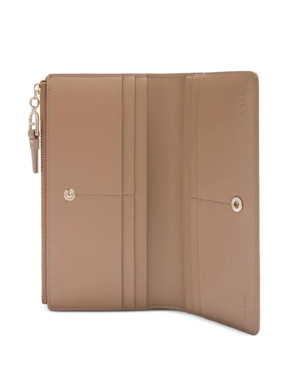Furla Nuvola leren portemonnee met rits Beige