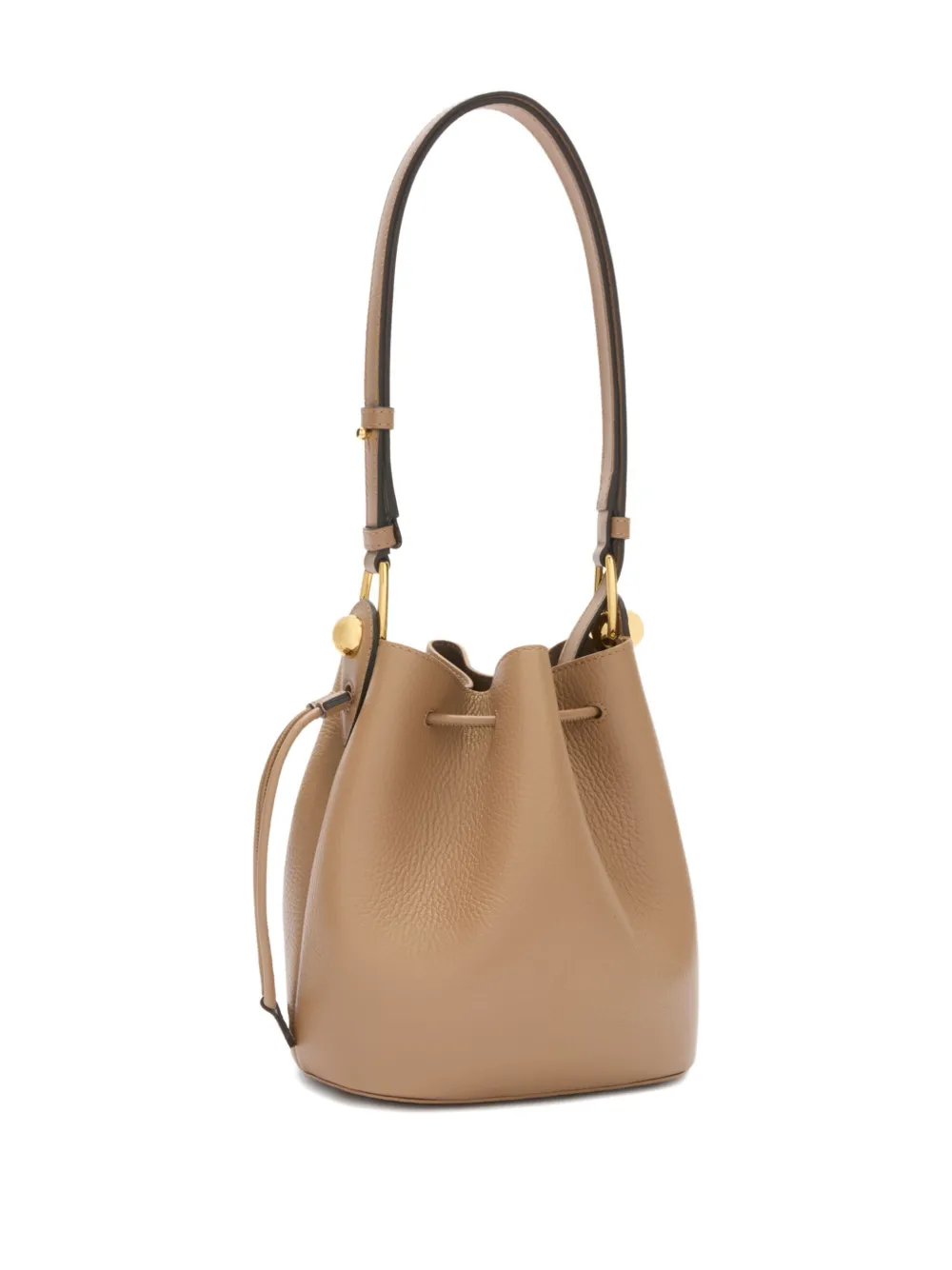 Furla Mini Sfera Leather Bucket Bag In Brown